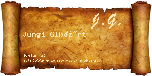 Jungi Gibárt névjegykártya